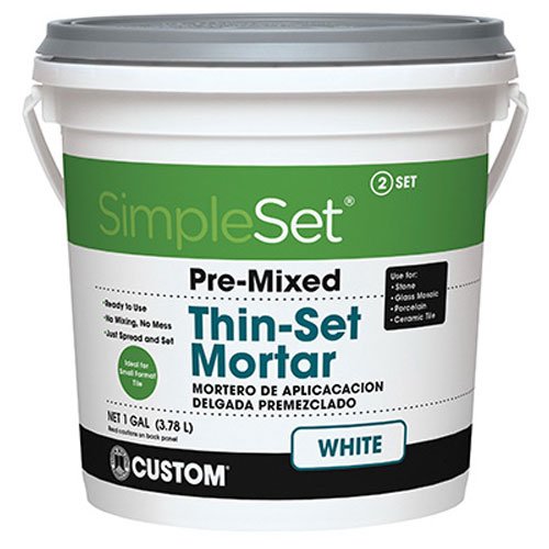 Simple Set Custom Sttsw1 1-Gallon Simpleset Premium Thin-Set Mortar White ...