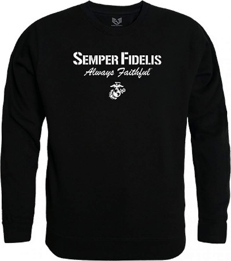 Graphic Crewneck, Faithful 2, Black, XL