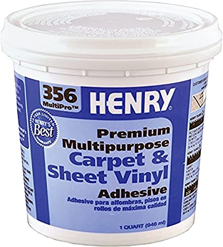 Henry 356 Multipro Premium Multipurpose High Strength Paste Carpet & Sheet Vinyl Adhesive, 1 Quart