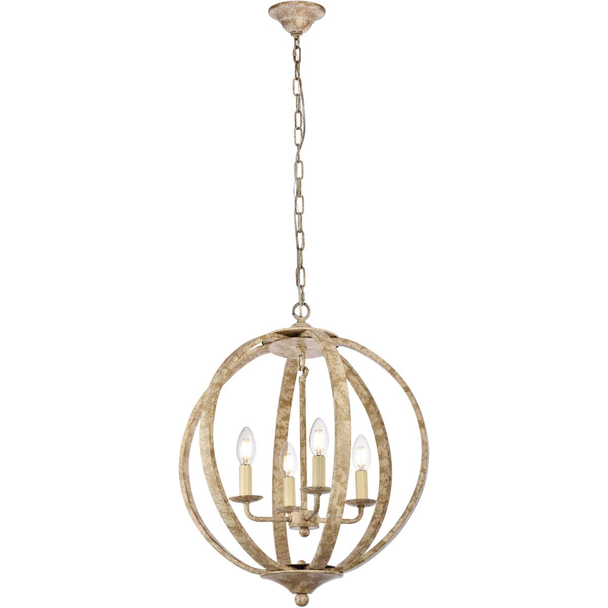 Marlow Collection Pendant D18 H22.5 Lt:4 Weathered Dove Finish