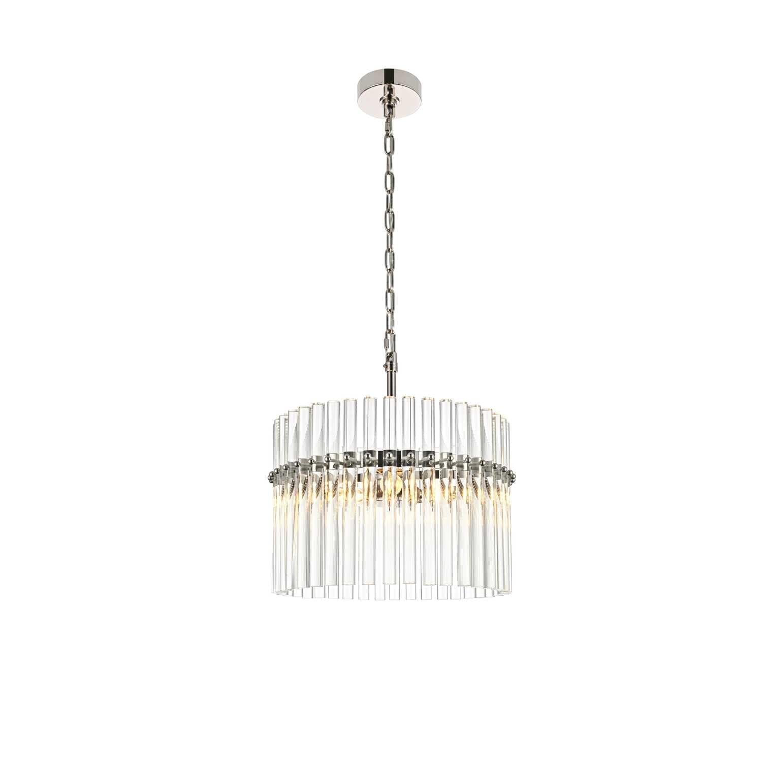 Paulina16 inch Chandelier in Polished Nickel