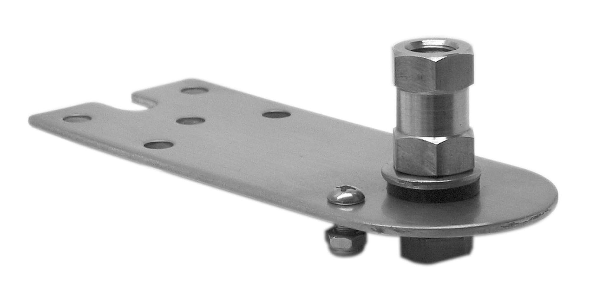ACCESSORIES UNLIMITED - 5-1/2 LONG STAINLESS STEEL FLAT ANTENNA MOUNT WITH 3/8”X24” LUG STUD