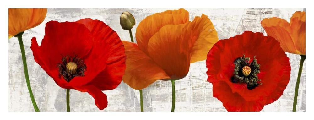 Summer Poppies-Paper Art-38x14”