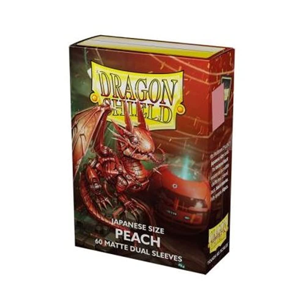 Arcane Tinmen Dragon Shield Sleeves- Matte Japanese: Dual Peach 60Ct- Card Sleeves Are Smooth & Tough - Compatible With Yugioh &