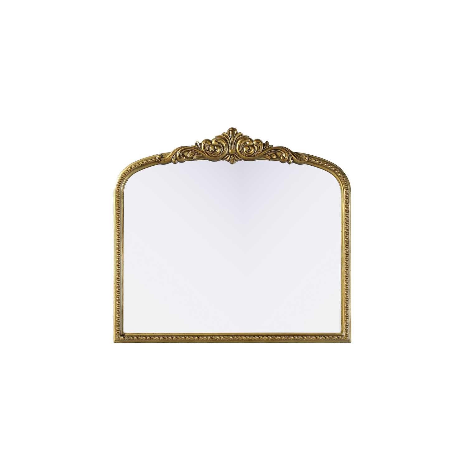 Naomi Vintage Resin Mirror 33x30 in Antique Brass
