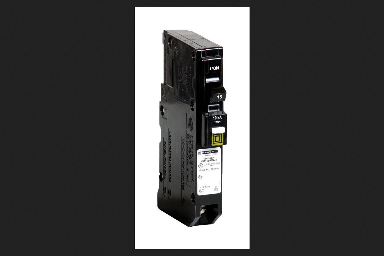 Square D Qo 15 Amps Arc Fault/Ground Fault Single Pole Circuit Breaker