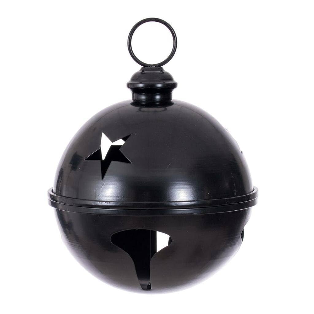Casafoyer 14” Black Iron Bell Ornament - (Pack Of 2)