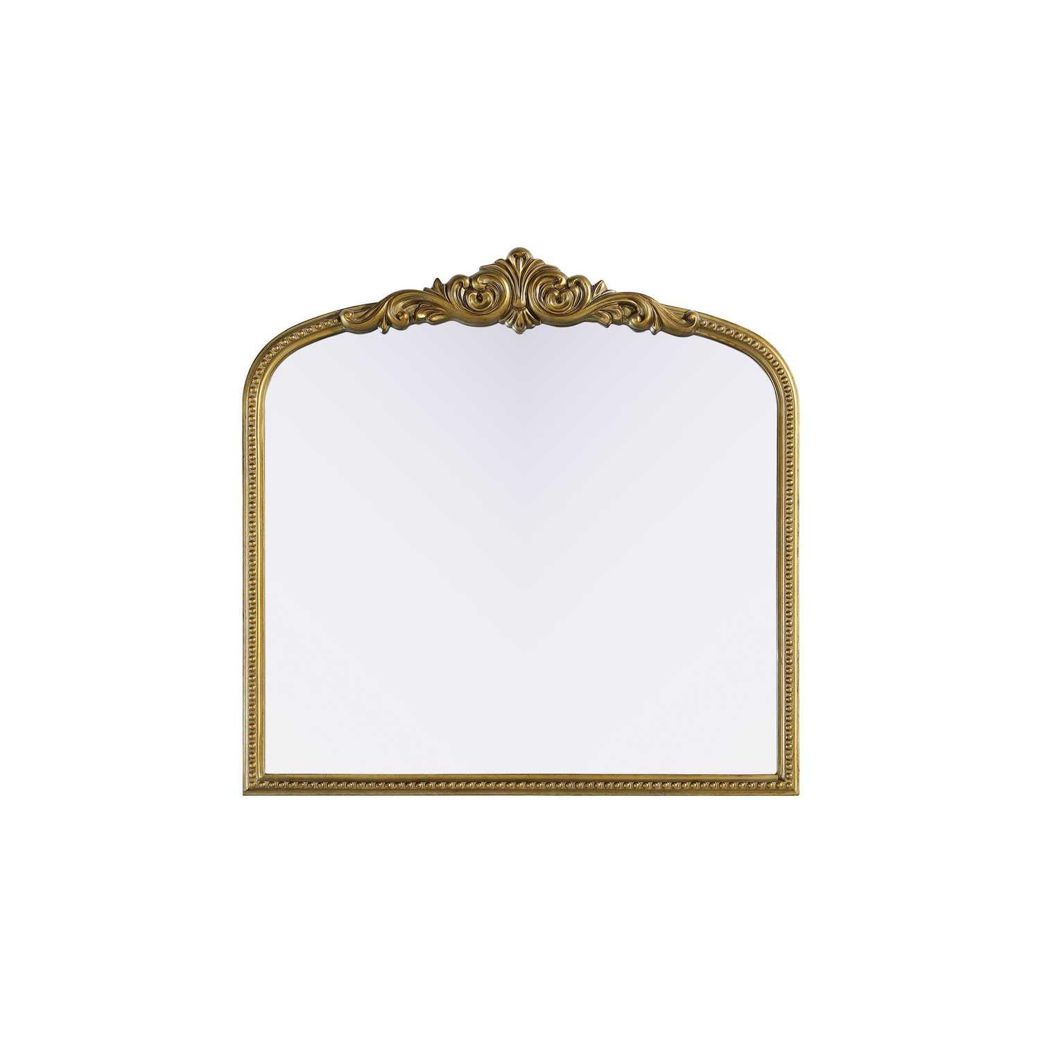 Naomi Vintage Resin Mirror 36x36 in Antique Brass