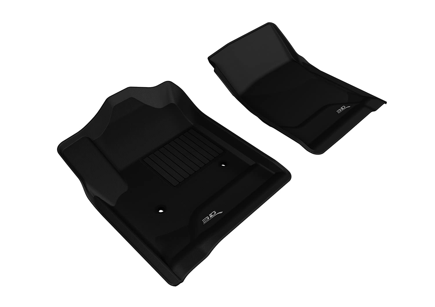 3D MAXpider CHEVROLET SILVERADO 1500 / 2500HD / 3500HD REGULAR CAB / GMC SIERRA 1500 / 2500HD / 3500HD REGULAR CAB 2014-2018 KAGU BLACK R1 (2 PCS)
