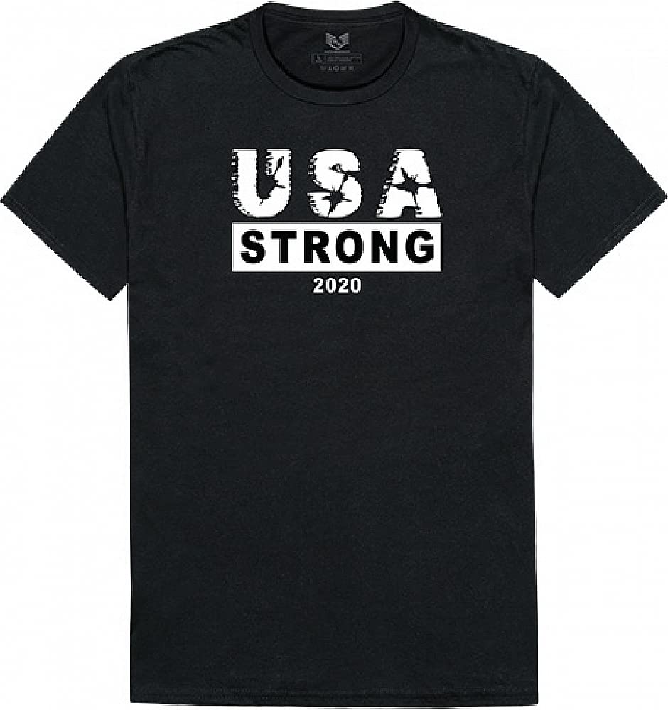 Relaxed Graphic T, USA Strong 3, Black, 2X