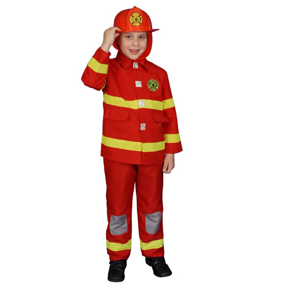 Boy Fire Fighter - Red - Size Small 4-6