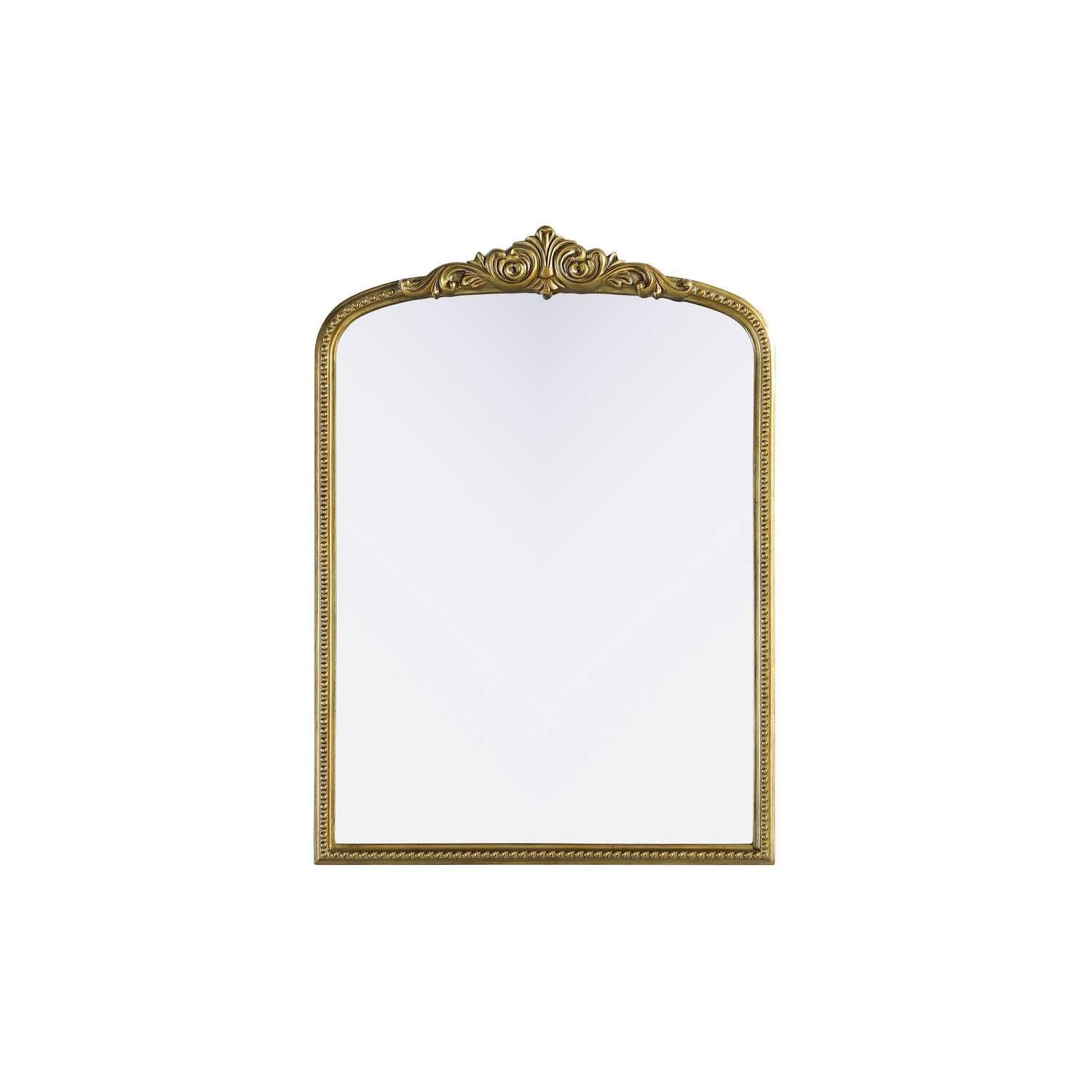 Naomi Vintage Resin Mirror 30x42 in Antique Brass