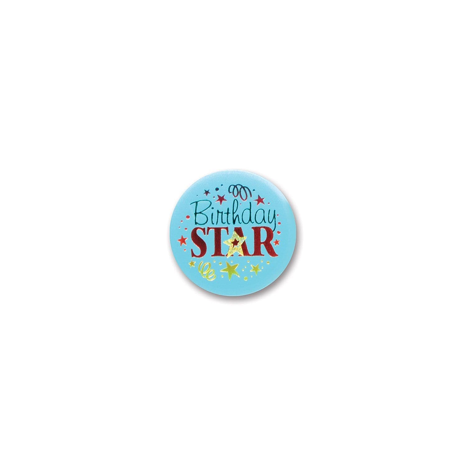 Birthday Star Satin Button (Pack of 6)