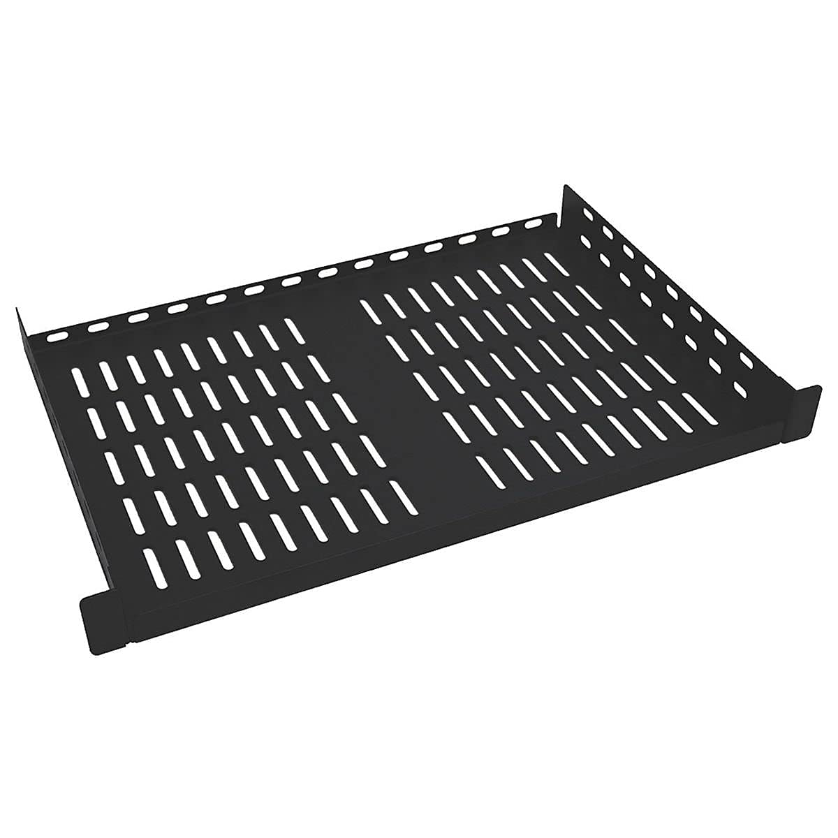 1U RACK ENCLOSURE FIXED SHELF CANTILEVER TOOLLESS MOUNT 4POST