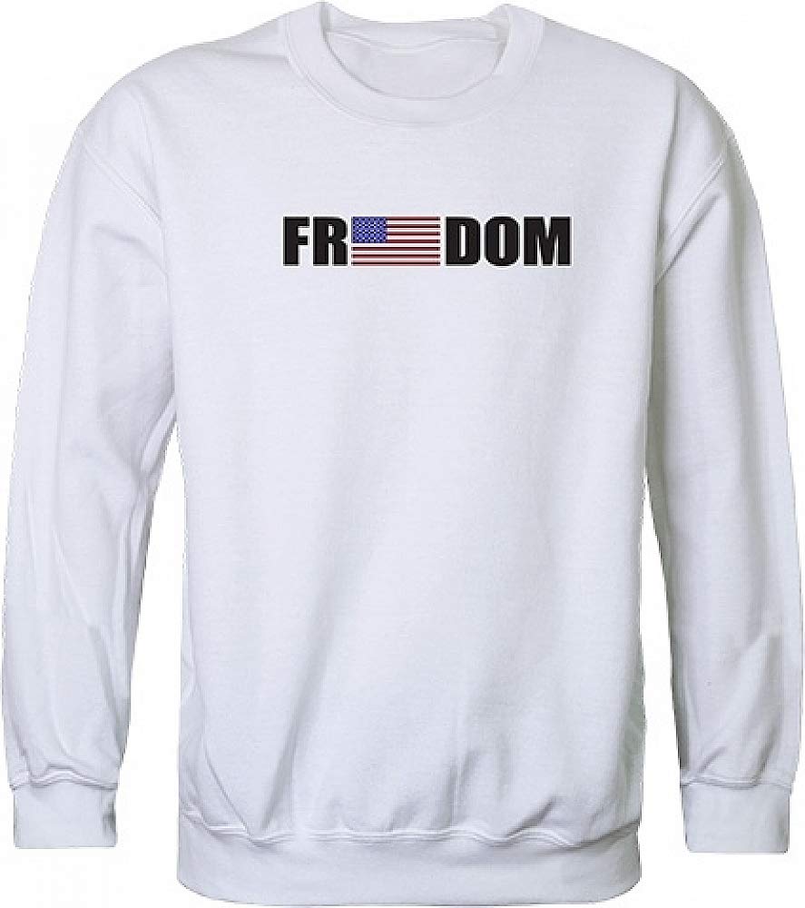 Graphic Crewneck, Freedom, White, XL