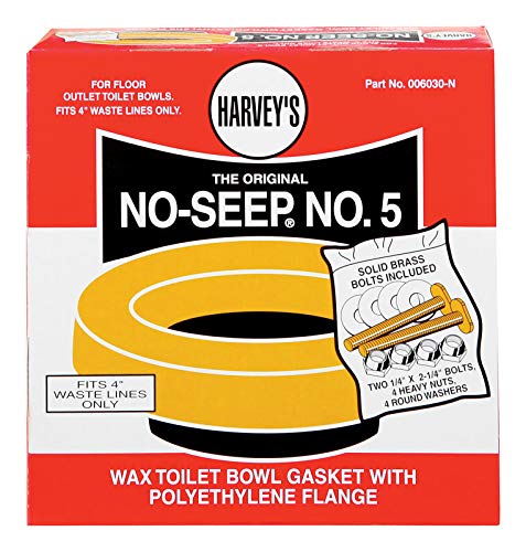 Harvey Toilet Bowl Gasket With Flange No 5 Brass, Polyethylene