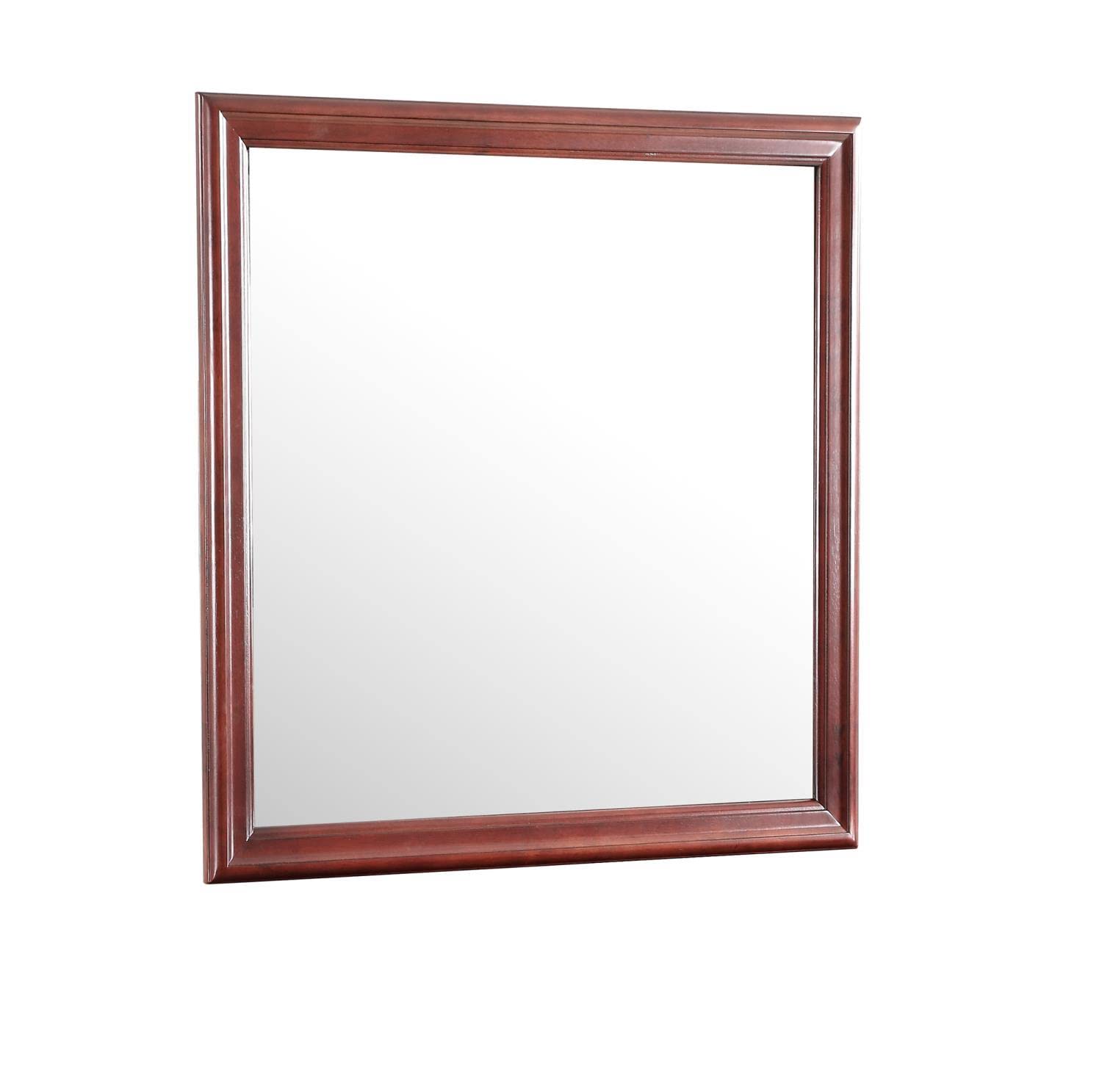 38 in. x 38 in. Classic Square Wood Framed Dresser Mirror