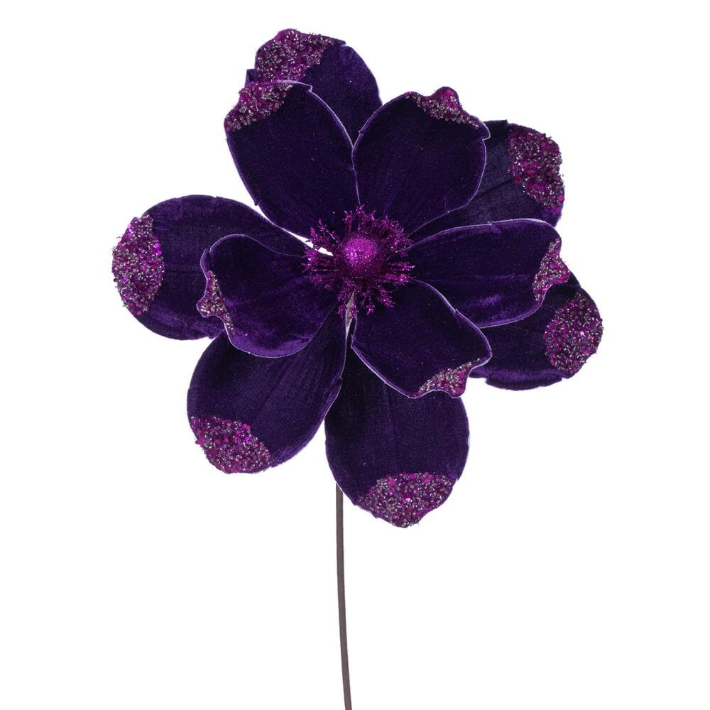 Casafoyer Plum Velvet Magnolia Spray - 21.5” Pack of 4 ( Pack of 2 )
