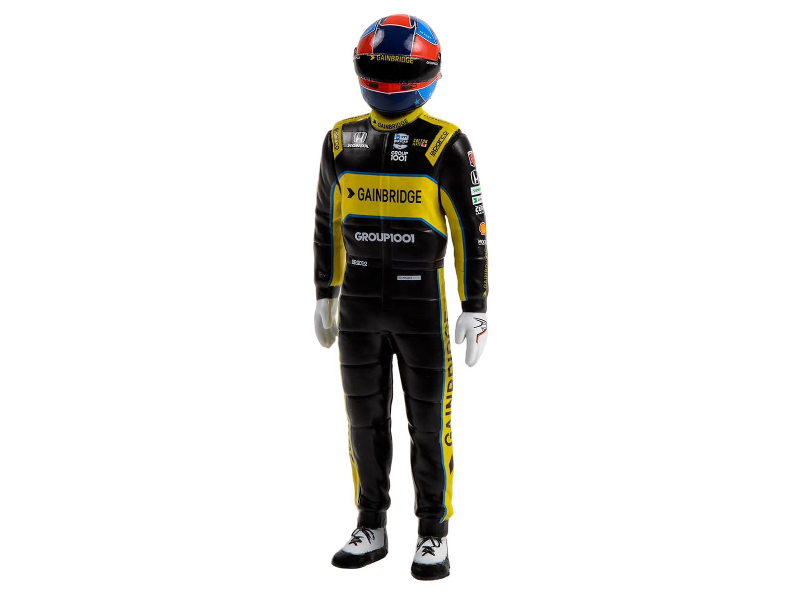 NTT IndyCar Series #26 Colton Herta Driver Figure ?Gainbridge - Andretti Autosport? for 1/18 Scale Models by Greenlight