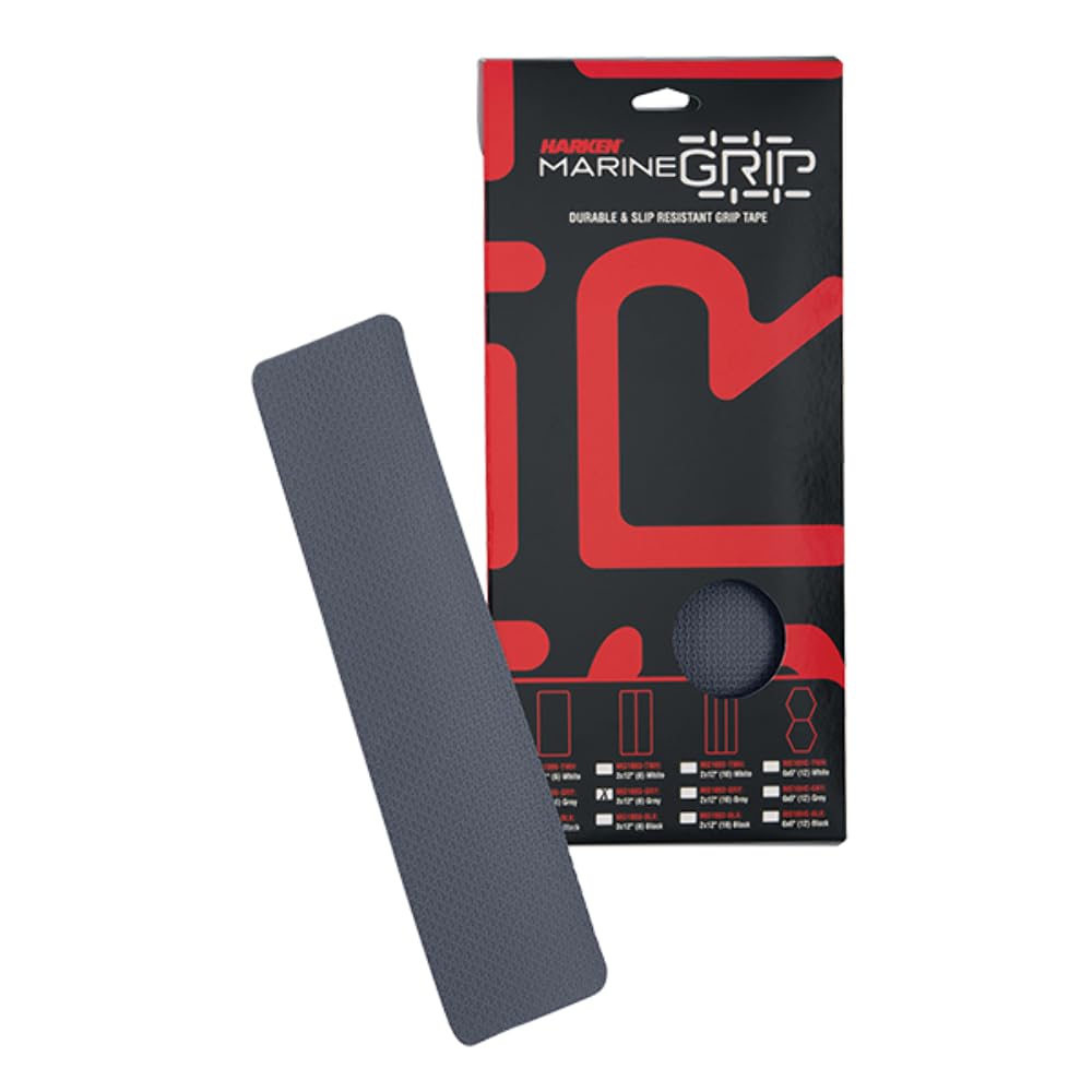 Harken Marine Grip Tape - 3 X 12 - Grey - 8 Pieces
