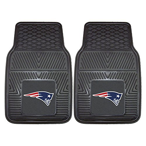 Fanmats 8754 New England Patriots 2-Piece Heavy Duty Vinyl Car Mat Set, Front Row Floor Mats, All Weather Protection, Universal