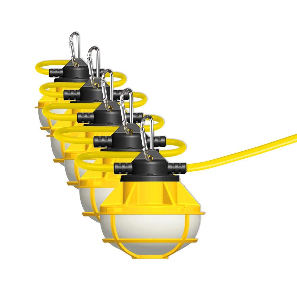 Feit Electric Worksl50-5 5-Lamp 50 Ft 65W 8000 Lumens Total Proseries Ultra Bright Flood Wet Location 5000K Plug-In String Led W