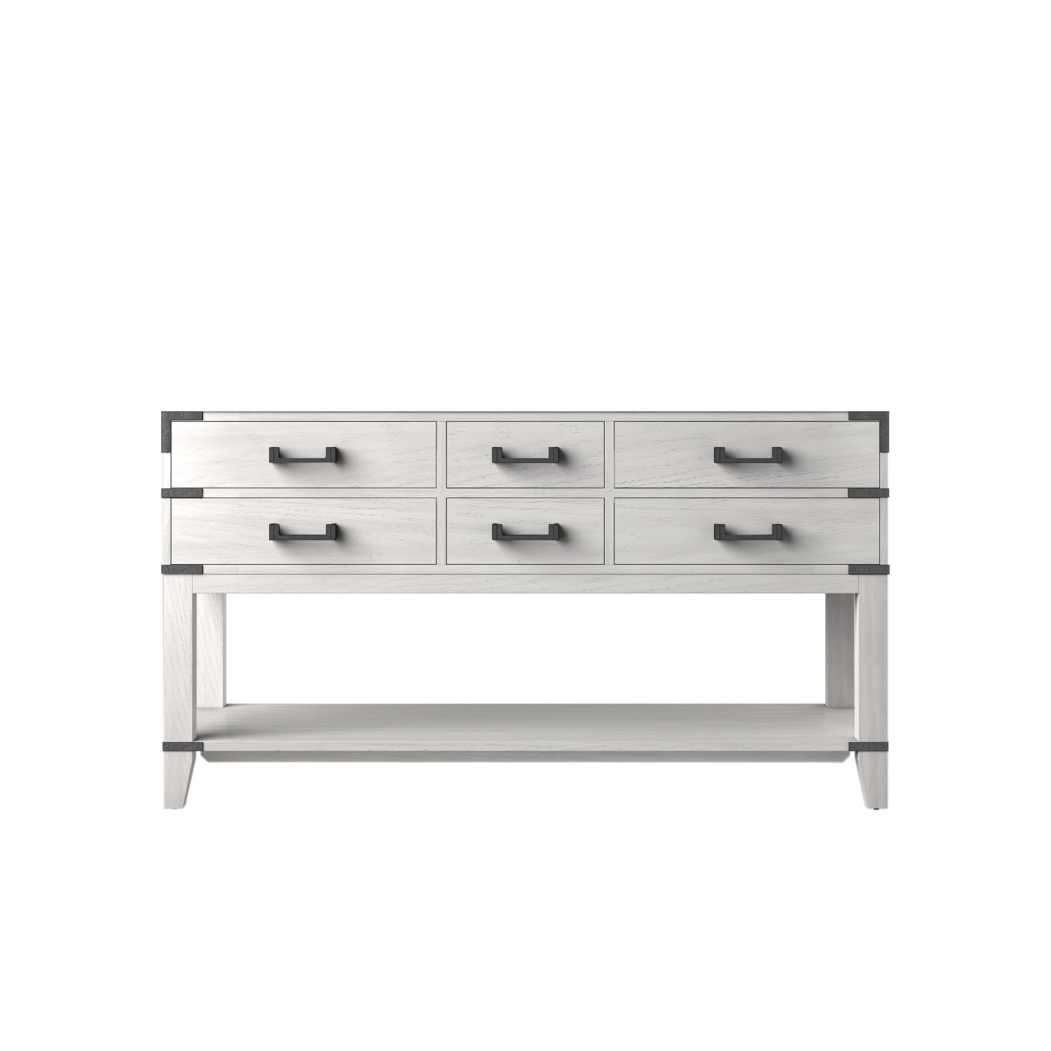 Norwalk 60 in W x 22 in D White Oak Double Bath Vanity