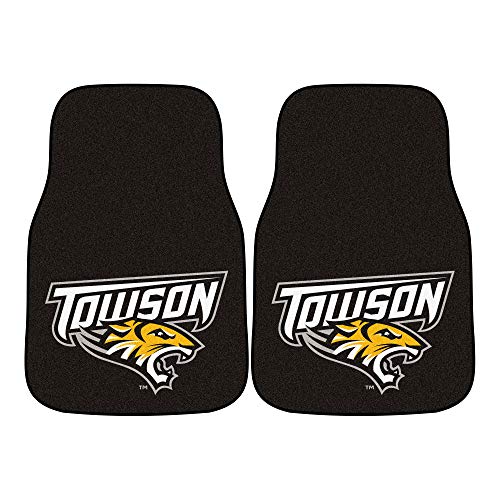 Fanmats 5417 Towson University Carpet Car Mat Set, 2 Piece