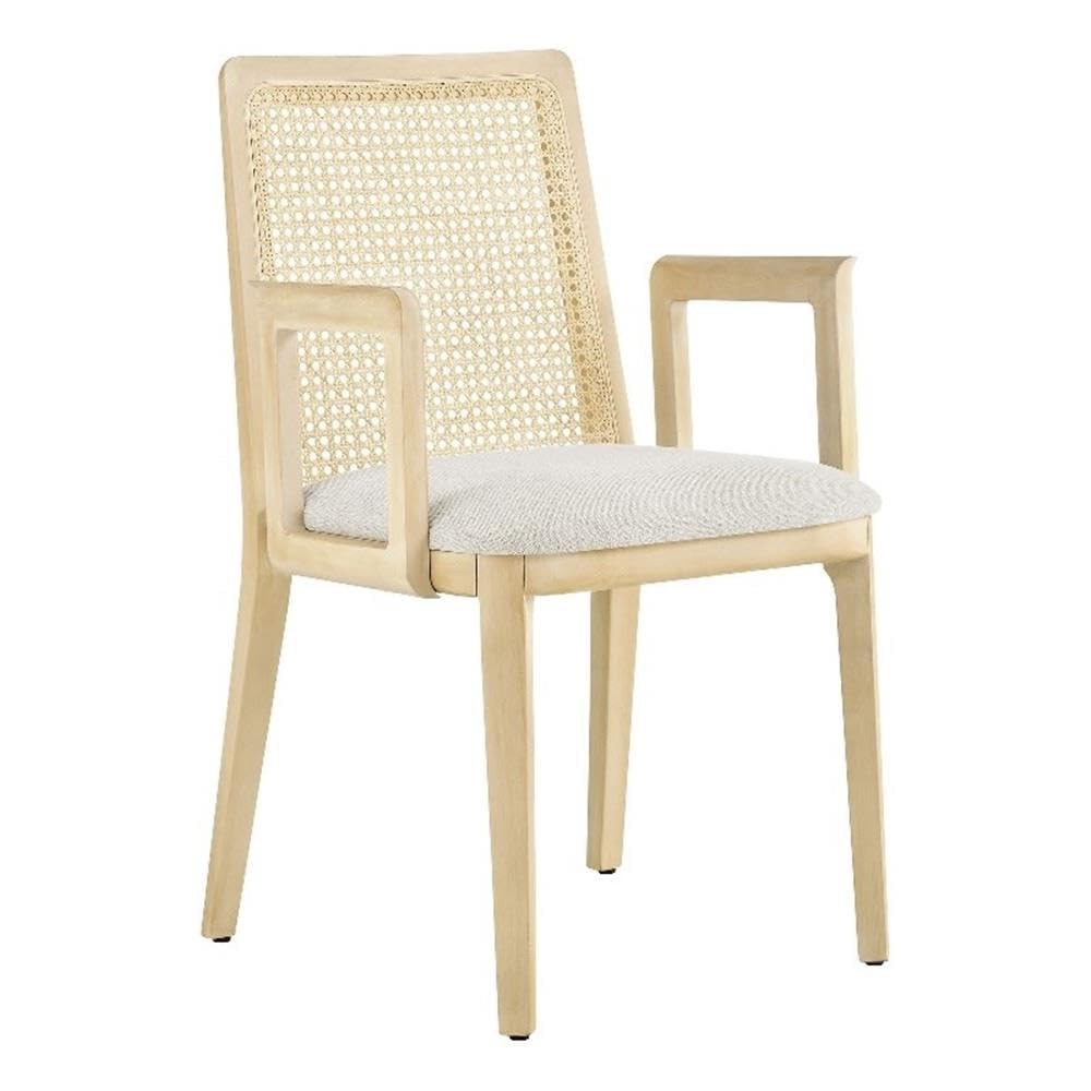 Monarch Wood and Rattan Dining Armchair by Modway
