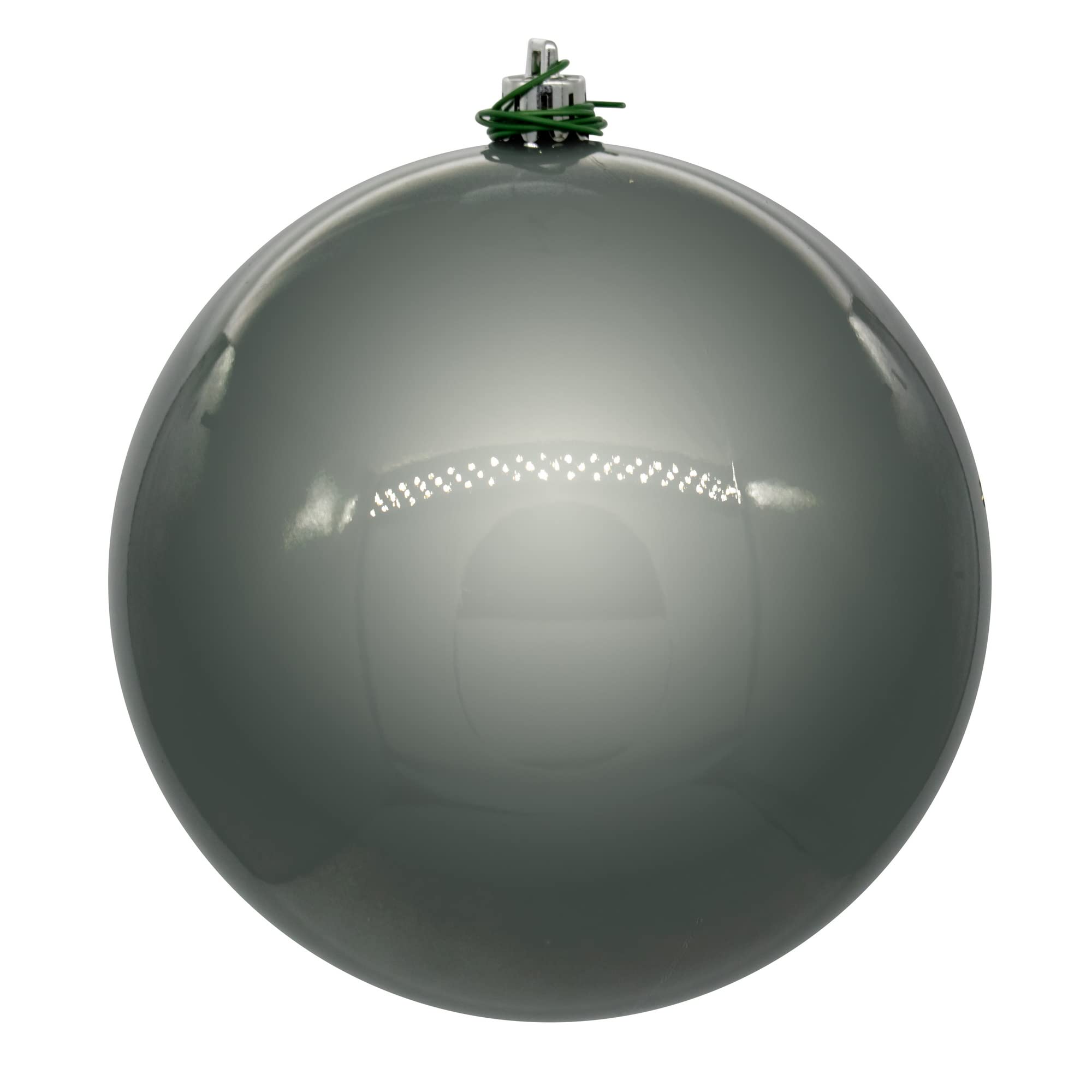 Casafoyer  4” Pewter Pearl UV Drilled Ball Ornament 6 per bag. - (Pack Of 2)