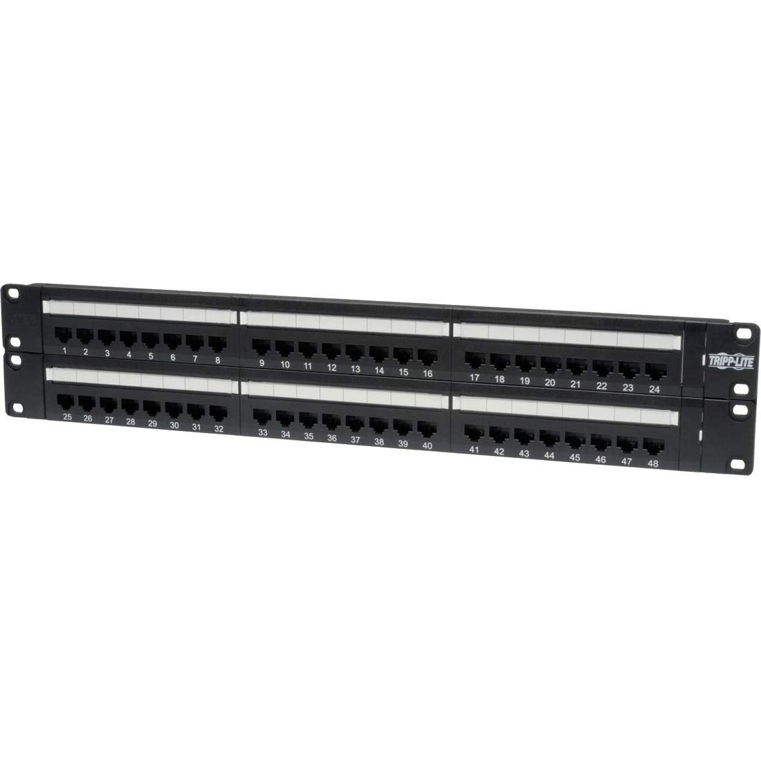 48PORT 2U CAT6/CAT5 PATCH PANEL RACKMOUNT 110 IDC RJ45 ETHERNET