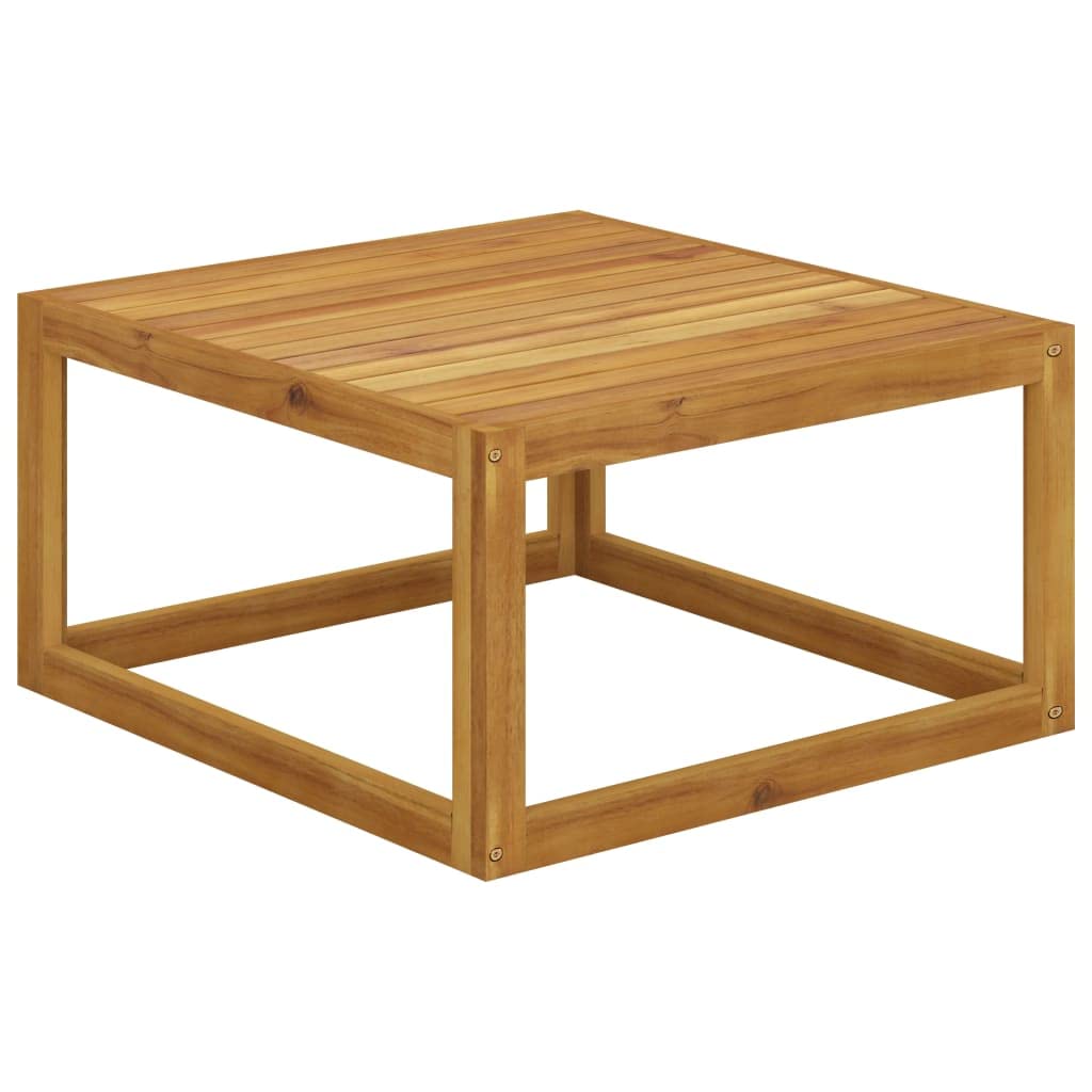 vidaXL Coffee Table 26.8x26.8"x11.4" Solid Acacia Wood"