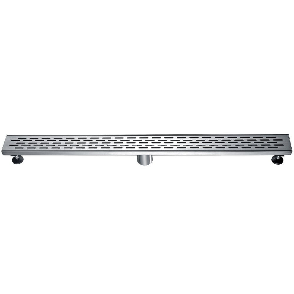 ALFI brand ABLD36C 36 Modern Stainless Steel Linear Shower Drain with Groove Holes