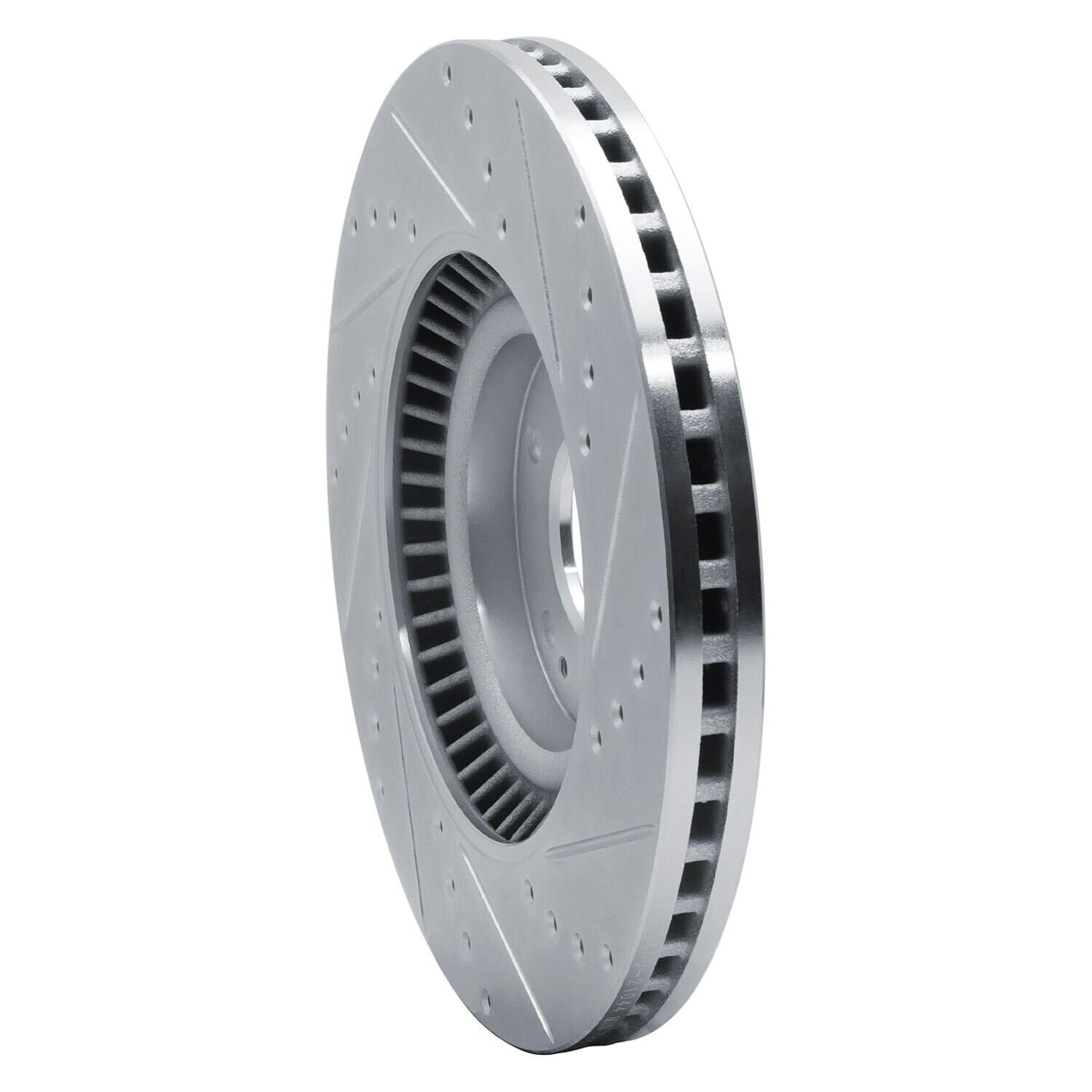 R1 Concepts Brake Rotor Drilled and Slotted Silver EDZ-21044L