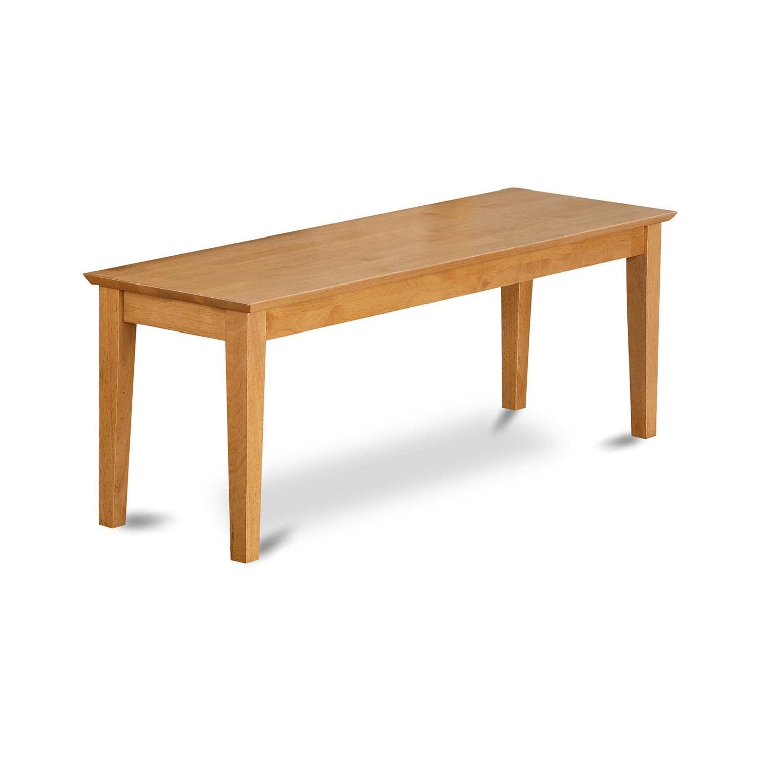 CAB-OAK-W Capri bench with wood seat in Oak Finish