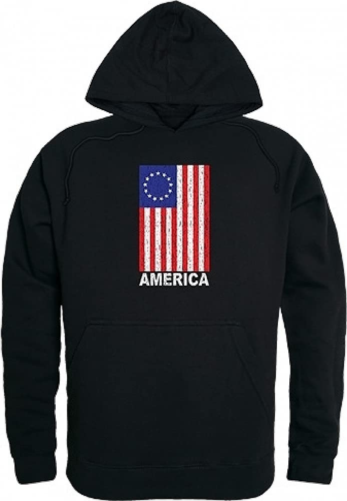 Graphic Pullover, America, Black, S