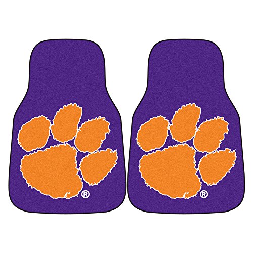 Fanmats 10233 Clemson University Carpet Car Mat Set, 2 Piece