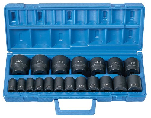 Grey Pneumatic (1319) 1/2 Drive 19-Piece Standard Length Fractional Master Socket Set
