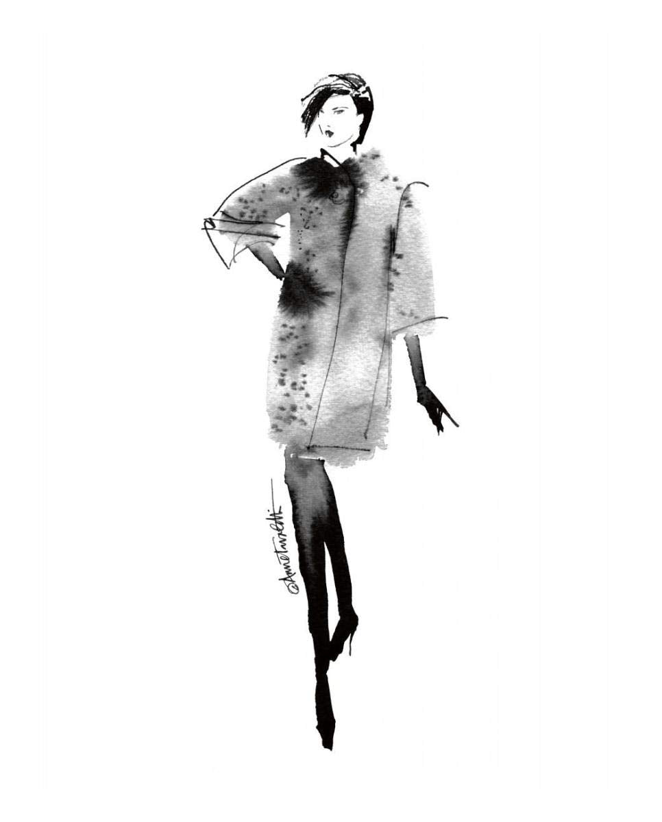 Modern Fashion II -Paper Art-22x26”