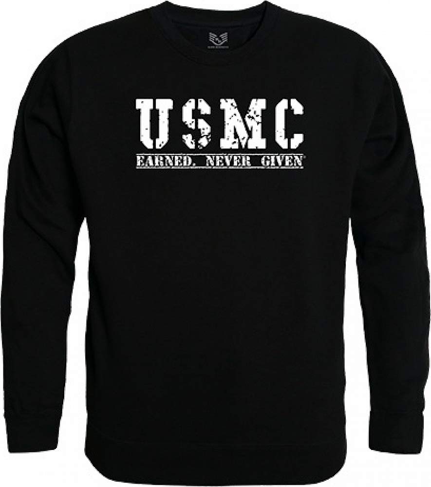 Graphic Crewneck, Earned 2, Black, S