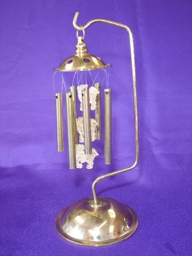 6-rod Metal Wind Chime with 3 Chi Lin