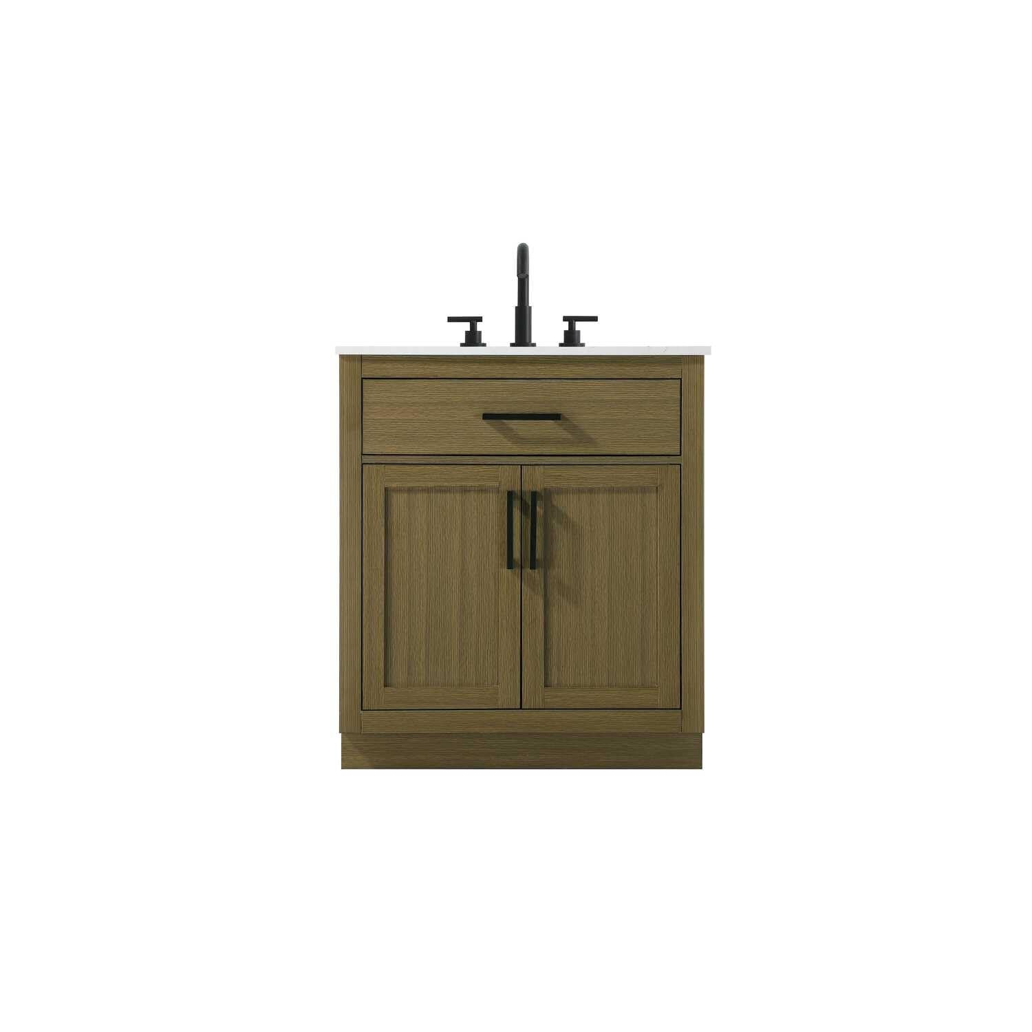 Alden 30 inch Single Bathroom Vanity in Chestnut Brown