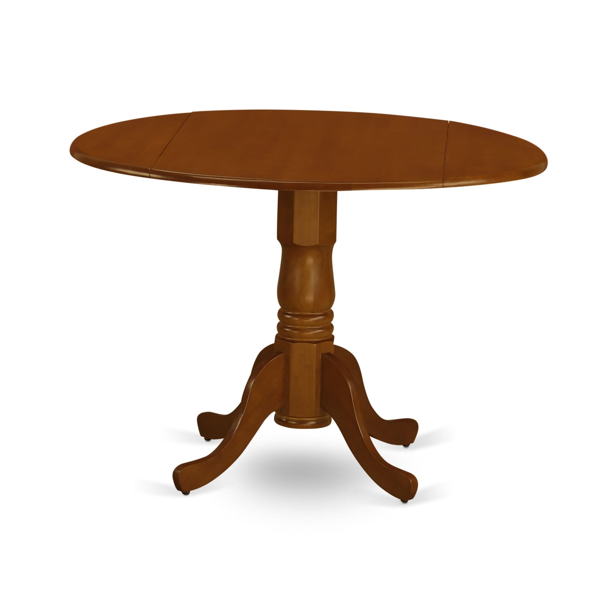 Casafoyer 5-Piece Kitchen Table Set, Small Drop Leaf Table + 4 Chairs, Saddle Brown