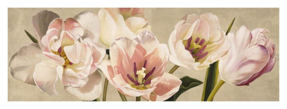 White Flowers-Paper Art-38x14”