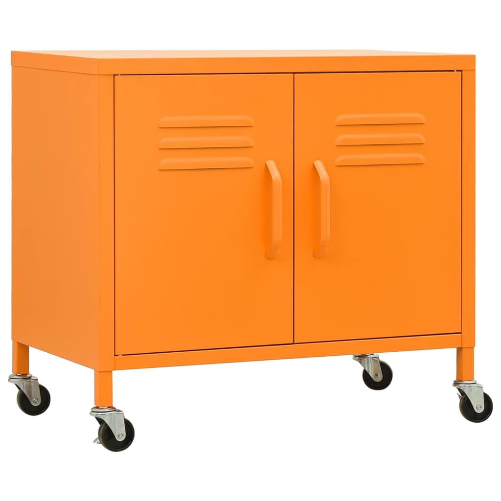 vidaXL Storage Cabinet Orange 23.6x13.8"x19.3" Steel"