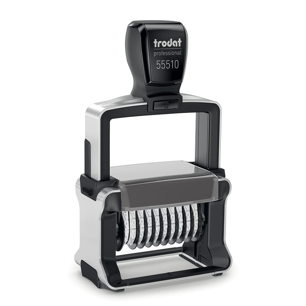Trodat 10-Digit Self-Inking Stamp - Date Stamp - Black - Recycled - 1 Each