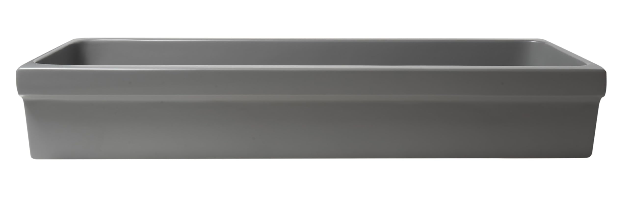 ALFI brand AB48TRGM 48 Grey Matte Above Mount Fireclay Bathroom Trough Sink