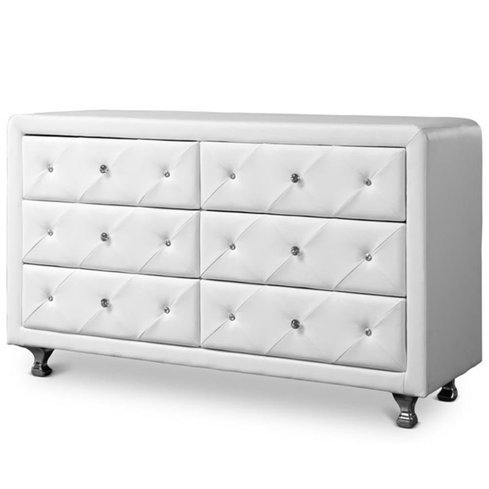 Baxton Studio Bbt2030-Dresser-White Storage-Chests, 21.6' X 51.75' X 18', White
