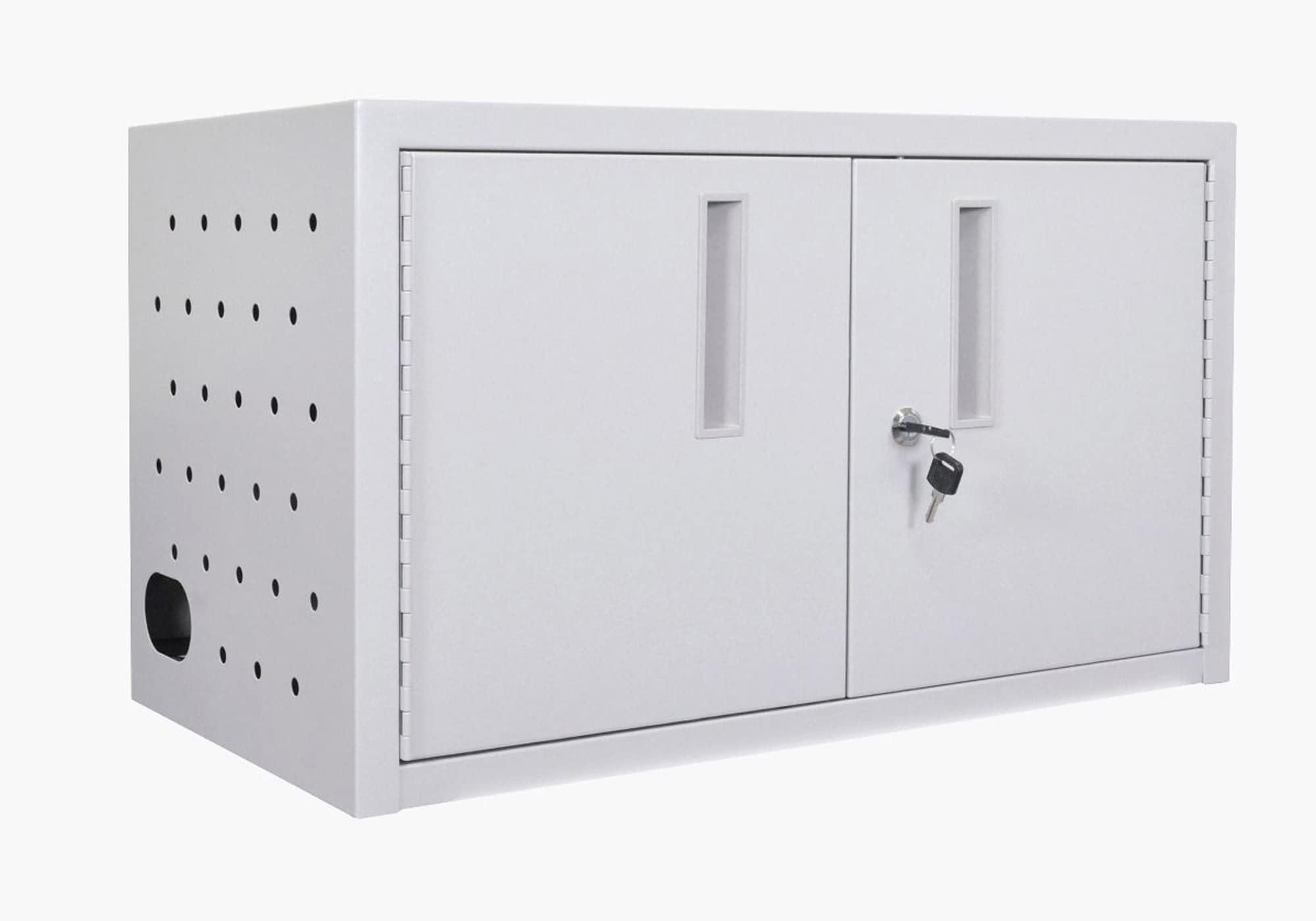 Wall/ Desk Charging Box  16 Tablets/Chromebooks includes a 16 outlet horizontal power strip.