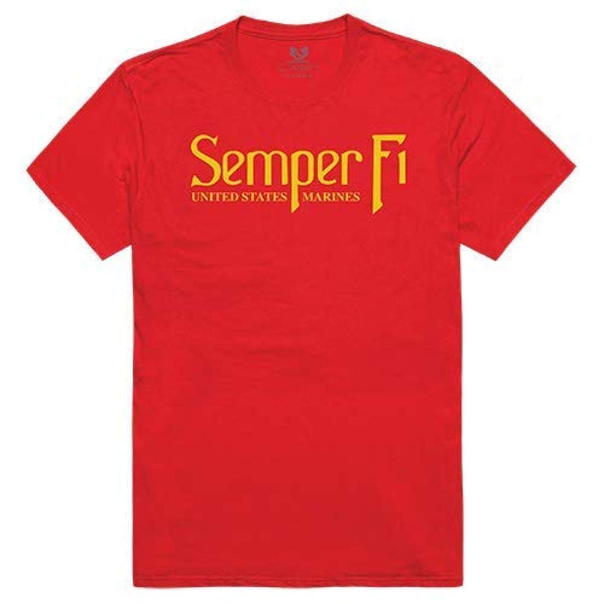 Relaxed Graphic Tees, Semper Fi, Red, L